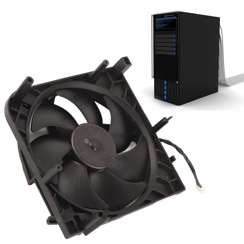 plplaaoo Internal Cooling Fan for Xbox Series S, Cooling Fan Replacement for Xbox Series X – High-Performance CPU Cooling Fan Replacement with Heatsink, 7-Blade Design for Game Console Repair (Black) - Image 4